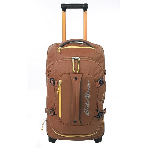 Eddie Bauer Expedition Rolling Duffel Bag with Wheels | Travel | Carry-On | Luggage | Rugged | Durable - Rust, 22"4