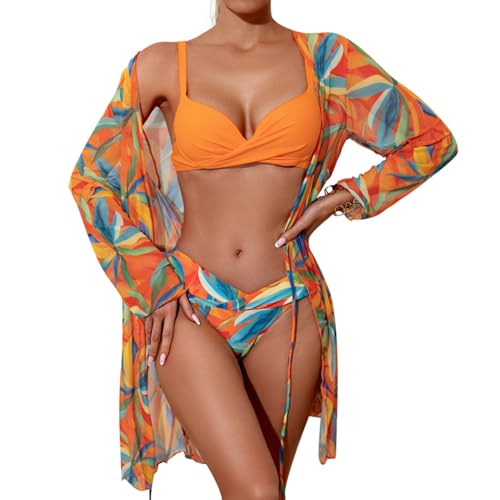 Family Matching Swimsuit Set Mommy and Me High Waisted Swimsuit Two Piece V Neck Girls Bikini Beach Bathing Suit3