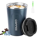 BONTOOLZ Termos para Café, 13oz/380ml Taza Termo Acero Inoxidable con Tapa, Vasos Termicos Frio y Caliente para Café,...
