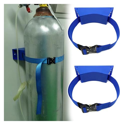 Chariot porte-bouteilles de gaz en acier avec roulettes pour bouteille azote bleu