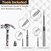 Home-X 6-in-1 Floral Hammer – Multifunctional Hammer with Screwdrivers Inside | Includes Slotted Flat Head, Phillips, Flat Head 2, and Hammer Cup | Portable Mini Hammer Tool (Pink)