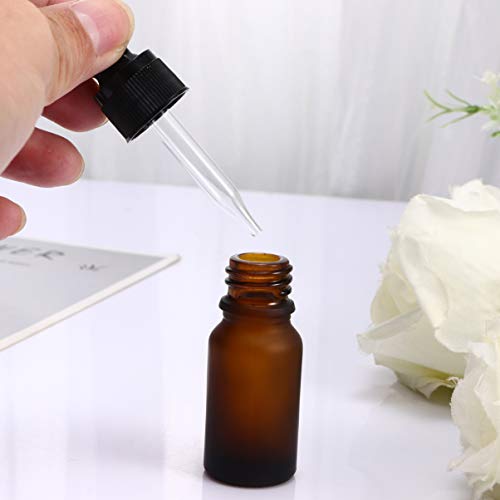 HEALLILY 10 Pcs Frasco Conta-Gotas Frascos de Tintura de Vidro á‚mbar Com Tampa de Plástico Recipien