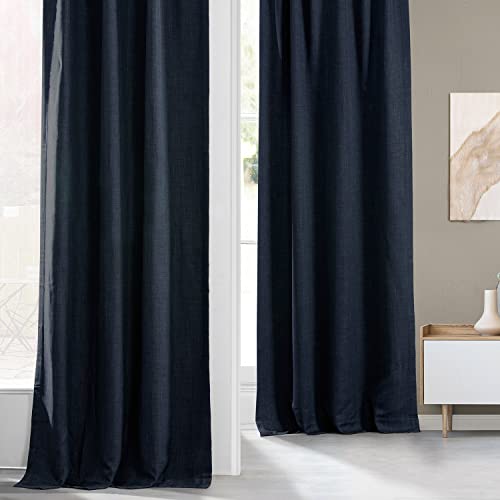 HPD Half Price Drapes Faux Linen Textured Room Darkening Curtains for Bedroom 108 Inches Long (1 Panel) - Image 3