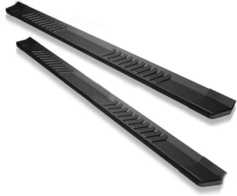6 Inch OE Aluminum Running Boards Matte Black - Compatible with 2009-2018 Dodge Ram 1500 Quad Cab & 2019-2022 Ram 1500 Classic Quad Cab - OEM Style Side Step Nerf Bars with Mounting Brackets