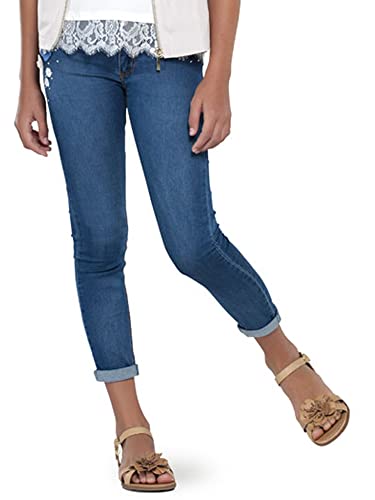 Mayoral Tween Girls 8-18 Bleached-Blue Embellished Stretch Skinny Jeans/Pants4