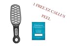 NEW PROFESSIONAL FOOT FILE! WORKS AMAZINGLY by E-Z Callus/EZ Callus! Premium Stainless Steel Foot File/Foot Callus Remover/Scraper/Foot Scrubber/Foot Peel/Dual Sided Course/Fine FREE EZ PEEL