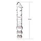 SXOVO Big Glass Dildo Penis Double Headed 30cm G-Punkt Stimulator Adult Beaded Anal Plug Penis Masturbation Sex Spielzeug für Frauen Männer Lover Paar (L)
