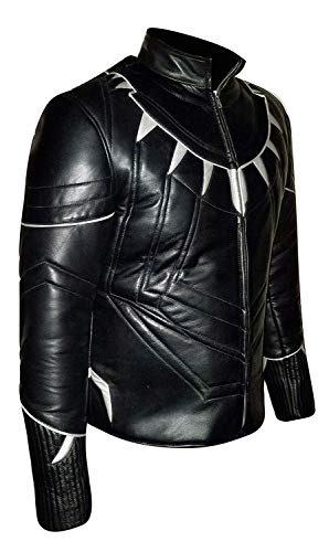 VearFit T Challa Qualited Wakanda Black Movie Panther Faux Leather Jacket Men2