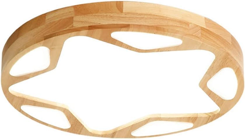 Plafonnier moderne en bois pour éclairer un plafond bas avec élégance