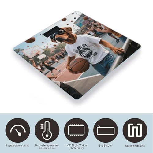 Báscula Digital de Baño con Diseño Cool Dog y Gafas de Sol miniatura 3