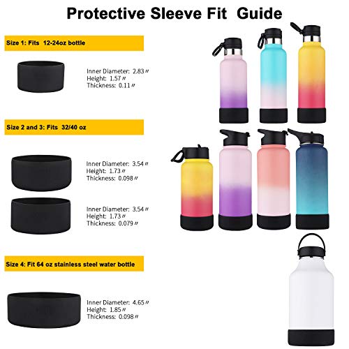 Bottlebottle Protective Silicone Sleeve Forhydro Sports 64Oz Wide Mouth Bottle, Portable Travel Pet Bowl For Dog Cat Food Water Feeding, Bpa Free Anti-Slip Bottom Cover, Dishwasher Safe #TOP2