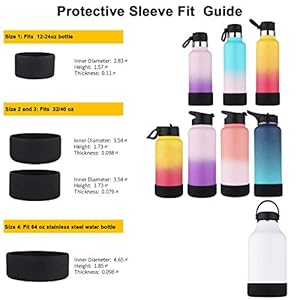 bottlebottle-Protective-Silicone-Sleeve-Fit-12-64oz-for-Hydro-SportsSimple-ModernTakeyaMIRA-Iron-Flask-and-Other-Brand-Water-Bottle-BPA-Free-Anti-Slip-Bottom-Sleeve-Cover - Cucciolini Doodles   bottlebottle-Protective-Silicone-Sleeve-Fit-12-64oz-for-Hydro-SportsSimple-ModernTakeyaMIRA-Iron-Flask-and-Other-Brand-Water-Bottle-BPA-Free-Anti-Slip-Bottom-Sleeve-Cover