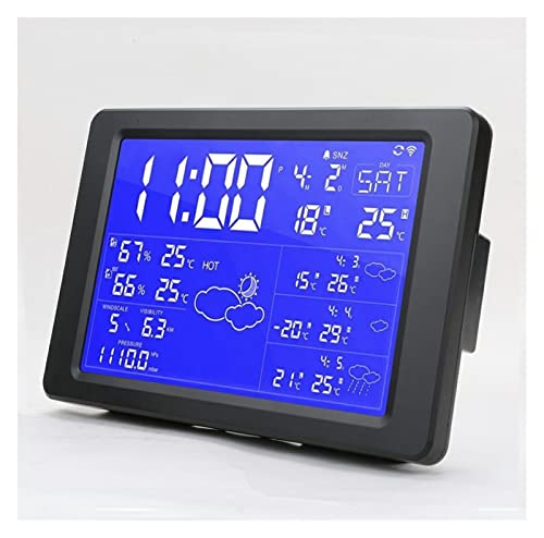 Despertadores Inteligentes Despertador digital Reloj despertador de la estación meteorológica inteligente WiFi con retroiluminación Digital Reloj de...