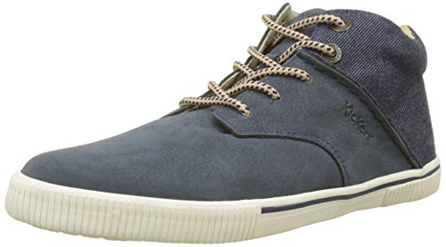  Kickers Posture, Sneaker a Collo Alto Bambina, Blu Navy Denim 103, 24 EU