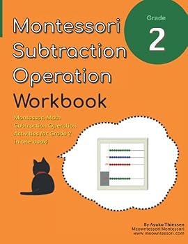 Paperback Grade 2 Montessori Math Subtraction Operation Workbook: Montessori Subtraction Small Bead Frame Activities in One Book! Book