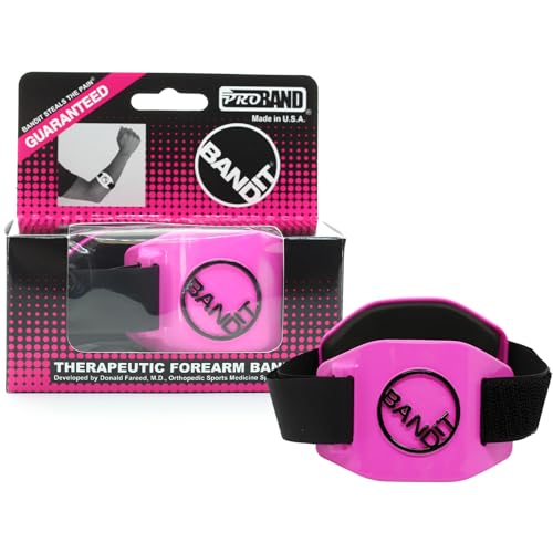 Image of BandIT PINK - Compression Arm Band for Elbow & Forearm - Helps Relieve Pain & Swelling - For Carpal Tunnel, Tendonitis, Tennis & Golfers Elbow, Sprains, Arthritis & More - Latex-Free - One Size Fits