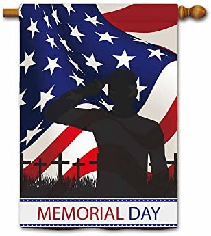 KafePross Thank You Military Service Patriotic House Flag Memorial Day Banner 28"x40" Print Both Sides