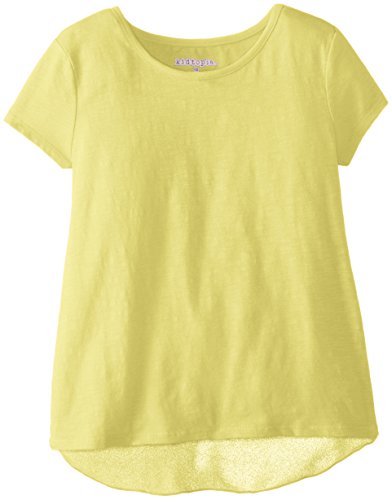 Kidtopia Big Girls' Short Sleeve Top with Chiffon Back