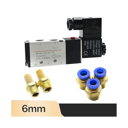 Électrovanne 4V210-08 commande air-gaz commande électrique distributeur 5/2