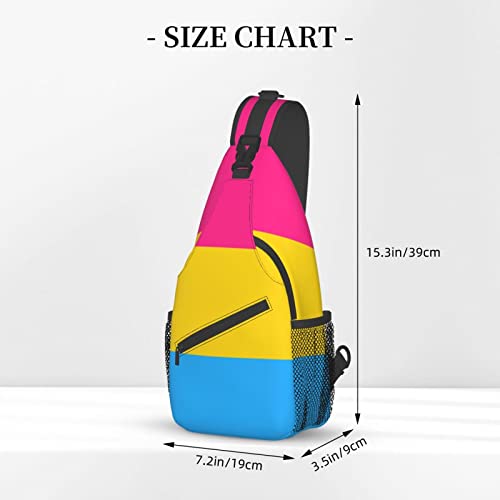 Mochila Bandolera Unisex Negra Pansexuality Pride miniatura 4
