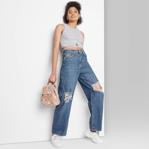 Wild Fable Women's Super-High Rise Distressed Baggy Jeans3