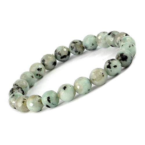 Image of Reiki Crystal Products Natural Crystal Stone 8 mm Faceted Diamond Cut Beads Bracelet for Men & Women | Reiki Charged Gemstone Bracelet | Multiple Stone Variants Available