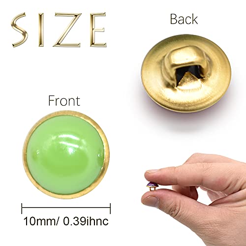 120 Pcs 10Mm Pearl Buttons Half Resin Dome Cap With Metal Shank Single Hole Decorative For Crafting Sewing Scarpbooking Scarf And Clothes (12 Colors) #TOP1