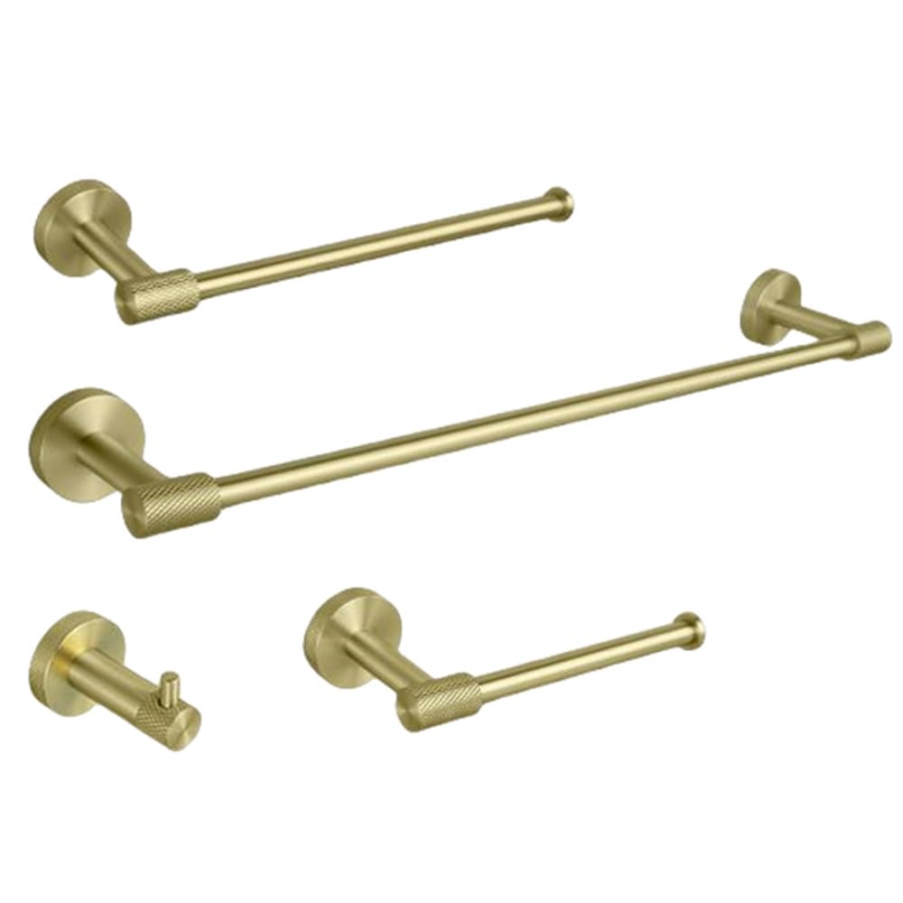 Barre de serviette or brossé et chrome pour une salle de bain moderne de grand standing