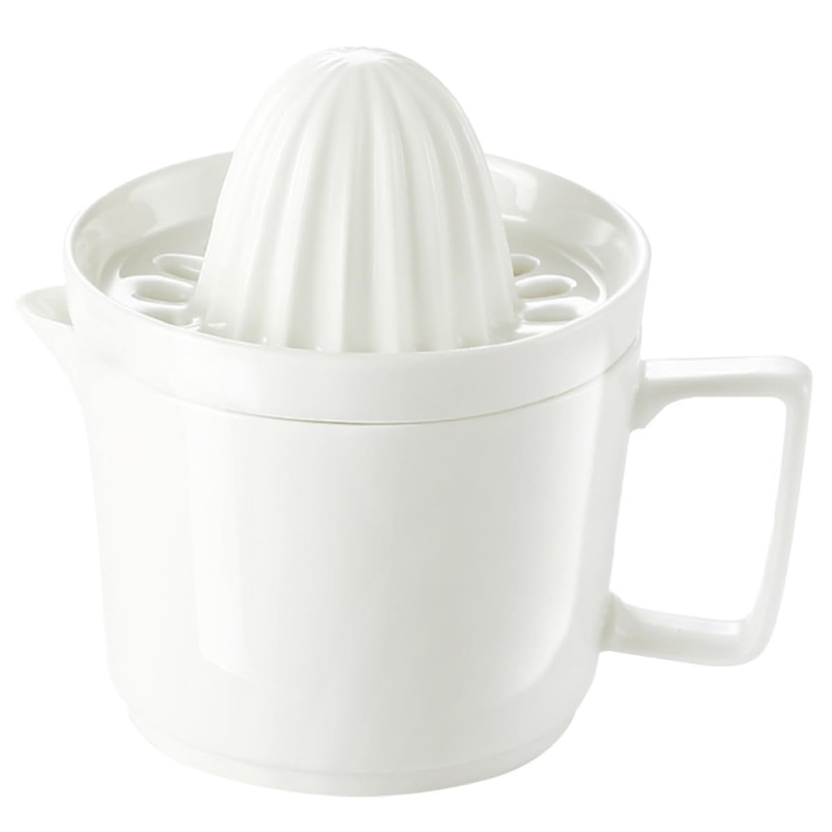 Exprimidor de limón de cerámica y exprimidor de naranja manual blanco con diseño ergonómico para cocina y panadería