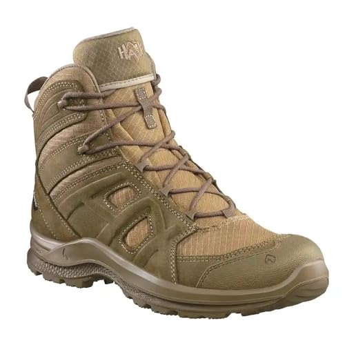 HAIX Black Eagle Athletic 2.1 V GTX Mid Coyote Lightweight Stable-Sole Rubber-Tip Leather Boots for Military and Law Enforcement Duties