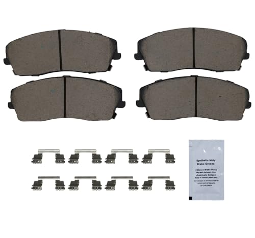 Image of HUSCH D1056 Front Ceramic Brake Pads Kit Fit For Chrysler 300 2005-2011, For Dodge Challenger 2019-2020, For Dodge Charger 2019-2020, For Dodge Magnum 2005-2008