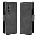 Produktbild Larook Hülle für Samsung Galaxy Z Fold 3 5G, Viele Arten Pattern Flip Hülle Brieftasche Hülle Mit Standfunktion und magnetischer Geschlossen-Schutzhülle Samsung Galaxy Z Fold 3 5G.1 Schwarz