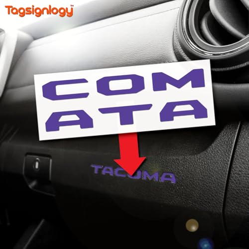 Image of (2 Sets) Prime Series UV Weatherproof Vinyl Decals for Glove Box Dashboard Letter Inserts Compatible fits Tacoma 2016-2023 (Gloss Purple)