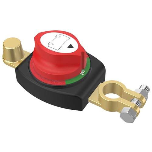Top Post Battery Disconnect Switch, CNAODUN Battery Cut Off Switch 12-48V Heavy Duty Battery Shut...
