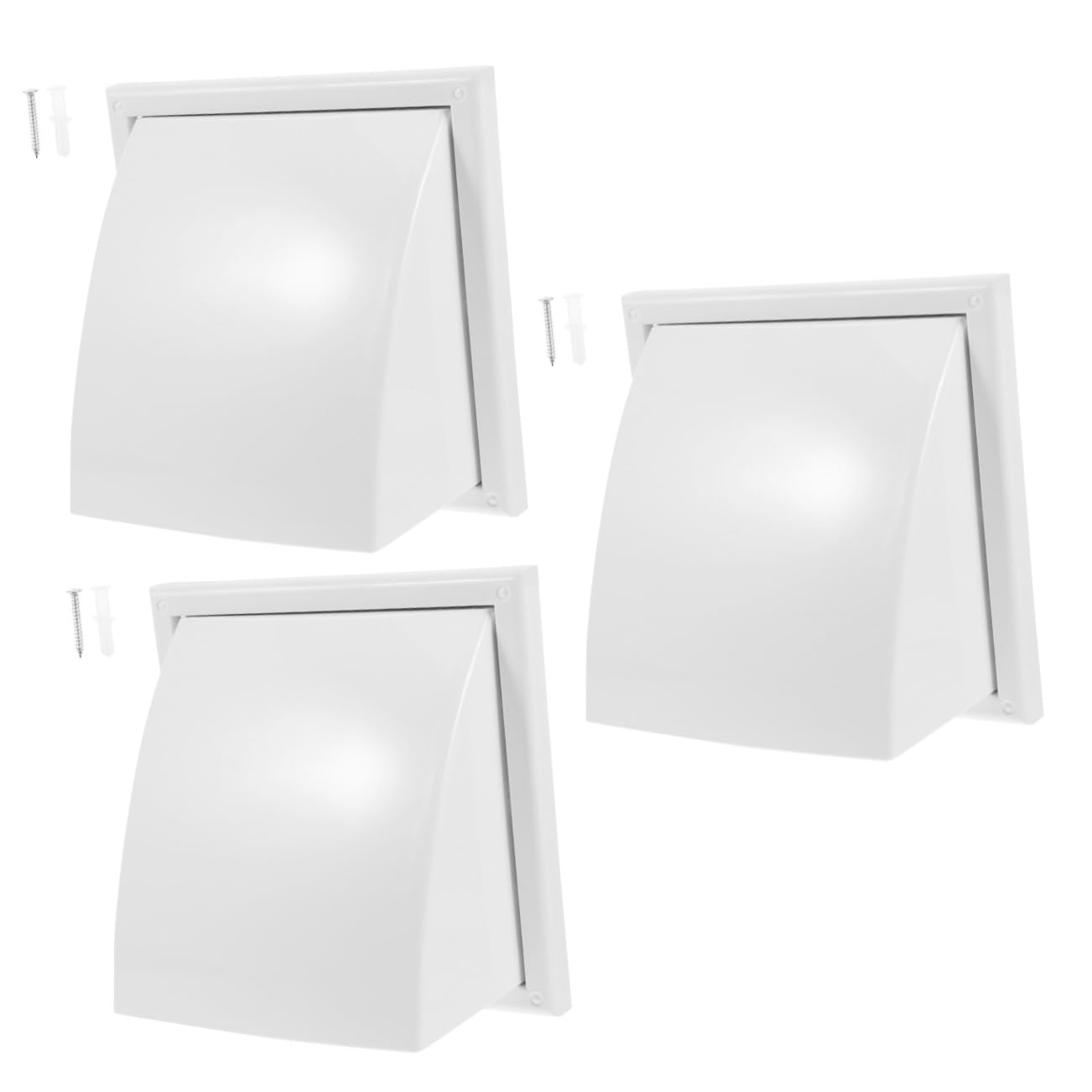 Operitacx 3 Pièces Couvercle de Ventilation pour Climatisation Échappement Carrée Protection les Débris Installation Facile Compatible avec Systèmes de Climatisation Divers