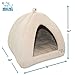 Best Pet Supplies Corduroy Tent Bed for Pets, Beige - Medium