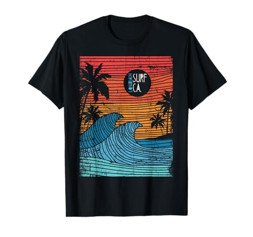 Maglietta Los Angeles California Dreaming CA Long Beach Surf Maglietta