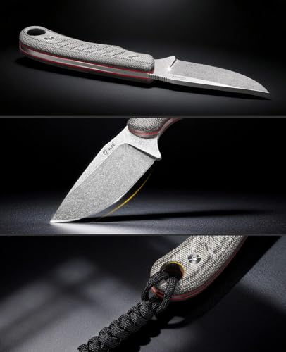 CVLIFE 3.14" 14C28N Fixed Blade EDC Camping Knife with Kydex Sheath, Grey - image 8