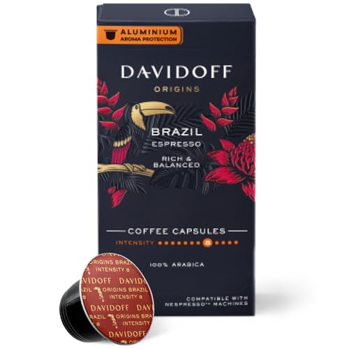 Davidoff Origins Brazil Coffee 8/12 Intensity 10x Capsules, 1.94 oz ℮ 55 g
