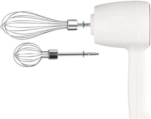 Batidora de mano inalámbrica portátil, batidor de huevos de mano recargable por USB con 2 batidores desmontables, 5 modos de velocidad, mini