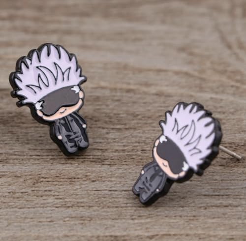Satoru Gojo Jujutsu Kaisen Anime Manga Stud Earrings Ear Rings Cute Kawaii Cosplay3