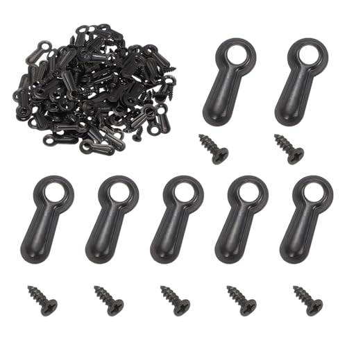 Image of uxcell 200pcs Picture Frame Backing Clips, 0.63 inch Photo Frame Turn Buttons Fasteners Hardware Corner Clip with 200pcs Screw for Hanging Pictures Craft Drawings, Black