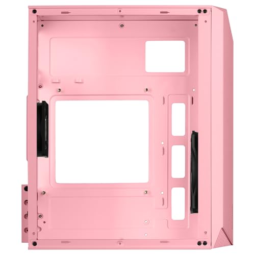 MC-S1 Rosa, Case PC Gaming Compatto Micro-ATX, Illuminazione ARGB 12 Modalità, Ventola FRGB, Finestra Laterale Completa - Case PC - Immagine 5