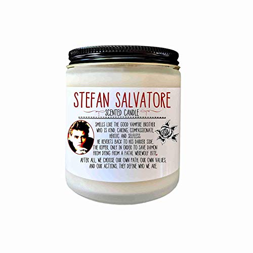 Stefan Salvatore Vampire Diaries Candle Vampires Fangirl Mystic Falls The Vampire Diaries Gift Scented Candle Fandom Candle Bookish Candle