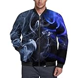 Purple Cloud and Mist Jacket Casual Bomber Jackets Full Zip Windbreaker Fashion Coat for Men Women 5XL