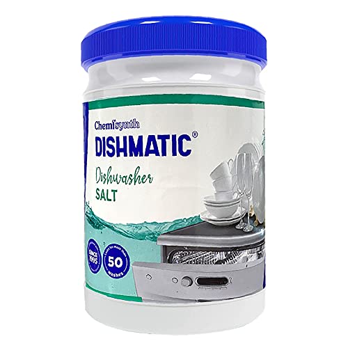 Image of Dishmatic Dishwasher Salt Powder (1kg) - Water Softener for Sparkling Clean & Spotless Dishes, Prevent Water Marks, Compatible with All Dishwashers, Salt for Dishwasher Machine