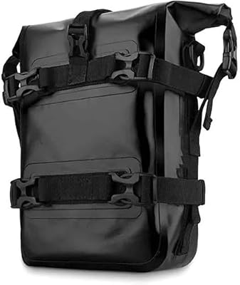 ZhangXD Borse Paramotore Moto 8L Impermeabile Borsa per Triumph Tiger 900 Rally PRO/GT, Borsa per Telaio Paraurti Moto Motociclette Espandibile Borse Laterali,Black/A