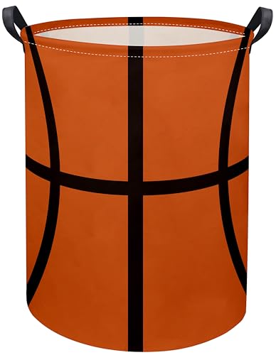 HIYAGON Basketball Kids Laundry hamper Hamper for Nursery Boy and Girl Storage Bin Organizer Room Decor for Home(Basketball Pattern)