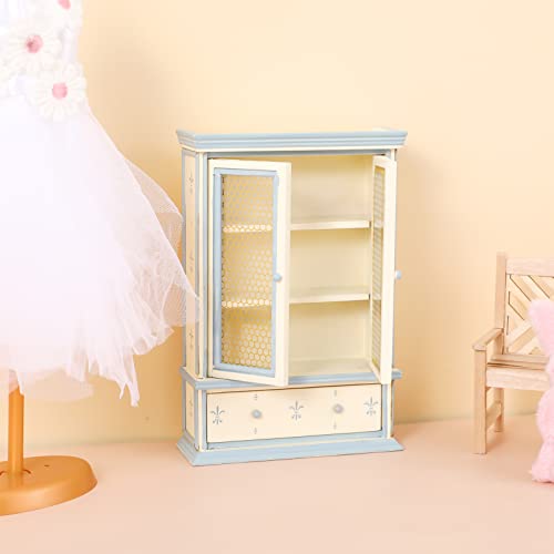 Nuobesty Wooden Dollhouse Bookshelf Cabinet Dollhouse Display Shelf Miniature Display Bookcase Model For Dollhouse Fairy Gardens Miniature Furniture Accessories #TOP4