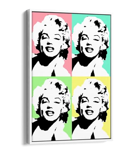Tableau Marilyn Monroe pastel cadre blanc 50x76 cm idée cadeau déco originale
